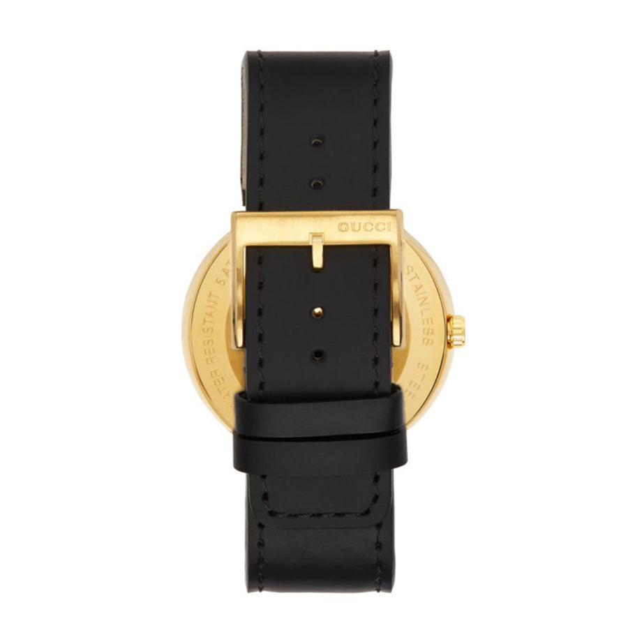  Shop Authentic Gucci G Interlocking Grammy Special Edition Black Dial Black Leather Strap Watch For Men - YA133212 - Luxxuri
