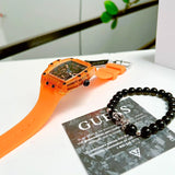  Shop Authentic Guess Phoenix Multifunction Black Dial Orange Rubber Strap Watch For Men - GW0203G10 - Luxxuri