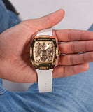  Shop Authentic Guess Phoenix Multifunction Gold Dial White Leather Strap Watch for Men - GW0202G6 - Luxxuri