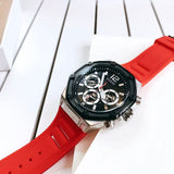  Shop Authentic Guess Momentum Black Dial Red Rubber Strap Watch for Men - GW0263G3 - Luxxuri