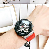  Shop Authentic Guess Momentum Black Dial Red Rubber Strap Watch for Men - GW0263G3 - Luxxuri