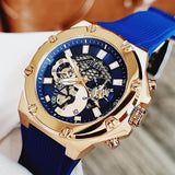  Shop Authentic Guess Third Gear Analog Blue Dial Blue Rubber Strap Watch for Men - GW0334G3 - Luxxuri