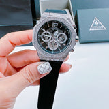  Shop Authentic Guess Momentum Chronograph Crystals Black Dial Black Silicone Strap Watch For Men - GW0518G1 - Luxxuri