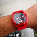  Shop Authentic Guess Phoenix Multifunction Black Dial Red Rubber Strap Watch for Men - GW0203G5 - Luxxuri