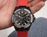  Shop Authentic Guess Mainline Multifunction Crystals Black Dial Red Silicone Strap Watch For Men - GW0208G6 - Luxxuri