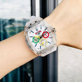  Shop Authentic Guess Phoenix J Balvin White Dial Transparent Silicone Strap Watch For Men - V1051M1 - Luxxuri