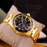  Shop Authentic Guess Chaser Multifunction Blue Dial Gold Steel Strap Watch for Men - W0172G5 - Luxxuri