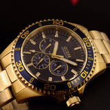  Shop Authentic Guess Chaser Multifunction Blue Dial Gold Steel Strap Watch for Men - W0172G5 - Luxxuri