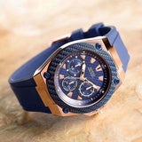  Shop Authentic Guess Legacy Blue Dial Blue Silicone Strap Watch For Men - W1049G2 - Luxxuri