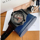  Shop Authentic Maserati Automatic Skeleton Black Dial Black Leather Strap Watch For Men - R8821108021 - Luxxuri