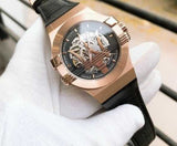  Shop Authentic Maserati Potenza Automatic Skeleton Black Dial Black Leather Strap Watch For Men - R8821108039 - Luxxuri
