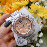  Shop Authentic Michael Kors Everest Chronograph Gold Dial Silver Steel Strap Watch For Women - MK5870 - Luxxuri