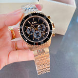  Shop Authentic Michael Kors Bayville Chronograph Black Dial Gold Steel Strap Watch For Men - MK8726 - Luxxuri