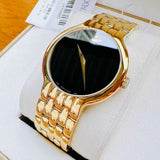  Shop Authentic Movado Veturi Quartz Black Dial Gold Steel Strap Watch for Men - 0606934 - Luxxuri