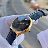  Shop Authentic Movado Museum Classic Quartz Black Dial Black Leather Strap Watch for Men - 0607195 - Luxxuri