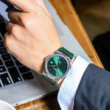  Shop Authentic Salvatore Ferragamo F-80 Classic Green Dial Green Leather Strap Watch for Men - SFDT00519 - Luxxuri