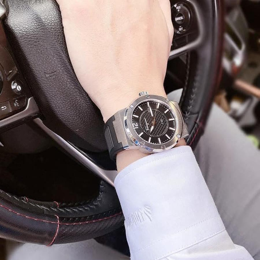  Shop Authentic Salvatore Ferragamo F-80 Black Dial Black Rubber Strap Watch For Men - SFHY01322 - Luxxuri