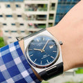 Tissot PRX Powermatic 80 Blue Dial Blue Leather Strap Watch for Men - T137.407.16.041.00
