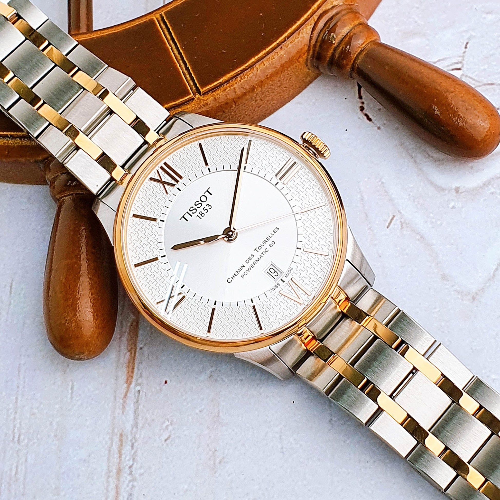  Shop Authentic Tissot Chemin des Tourelles Powermatic 80 Helvetic Pride Silver Dial Two Tone Steel Strap Watch for Men - T099.407.22.038.01 - Luxxuri