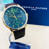  Shop Authentic Tommy Hilfiger Hunter Green Dial Brown Leather Strap Watch for Men - 1791607 - Luxxuri