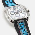  Shop Authentic Versace Dominus Chronograph Silver Dial Black Rubber Strap Watch For Men - VE6H00123 - Luxxuri