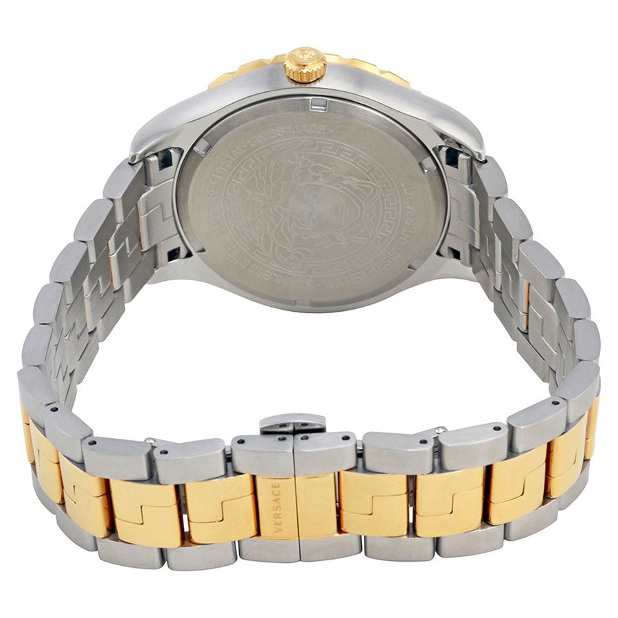  Shop Authentic Versace Hellenyium GMT Silver Dial Two Tone Steel Strap Watch for Men - V11030015 - Luxxuri