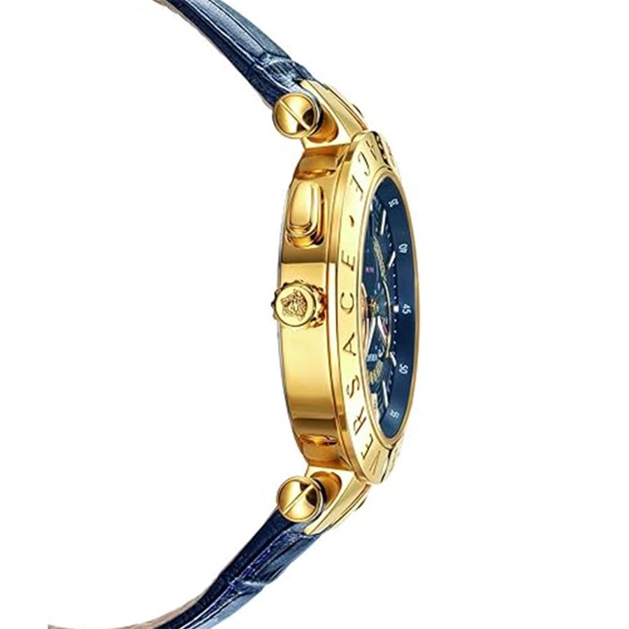  Shop Authentic Versace V-Race Multifunction Quartz Blue Dial Blue Leather Strap Watch For Men - VEBV00219 - Luxxuri