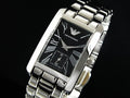 Emporio Armani Classic Black Dial Silver Stainless Steel Watch For Women - AR0157