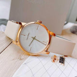  Shop Authentic Calvin Klein City Silver Dial White Leather Strap Watch for Women - K2G236X6 - Luxxuri