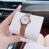  Shop Authentic Calvin Klein Minimal White Dial Rose Gold Mesh Bracelet Watch for Women - K3M23626 - Luxxuri