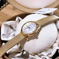  Shop Authentic Calvin Klein Minimal White Dial Rose Gold Mesh Bracelet Watch for Women - K3M23626 - Luxxuri