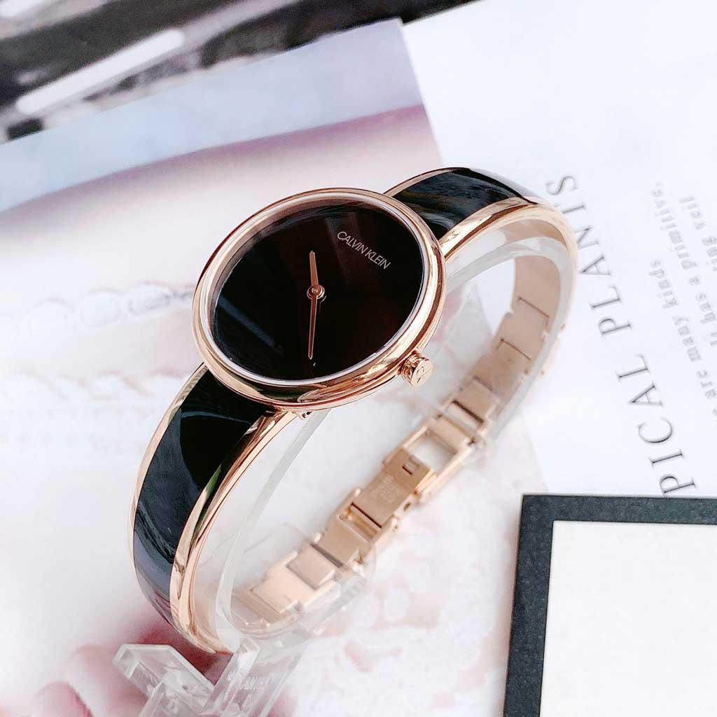  Shop Authentic Calvin Klein Seduce Black Dial Two Tone Steel Strap Watch for Women - K4E2N611 - Luxxuri