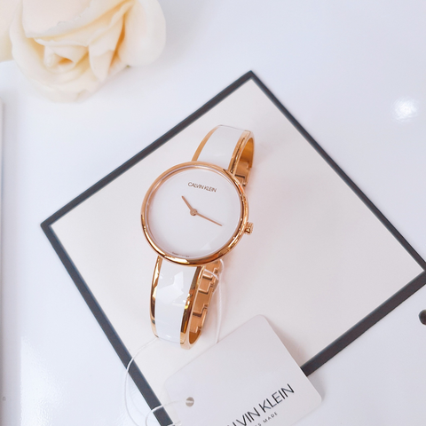  Shop Authentic Calvin Klein Seduce White Dial Two Tone Steel Strap Watch for Women - K4E2N616 - Luxxuri