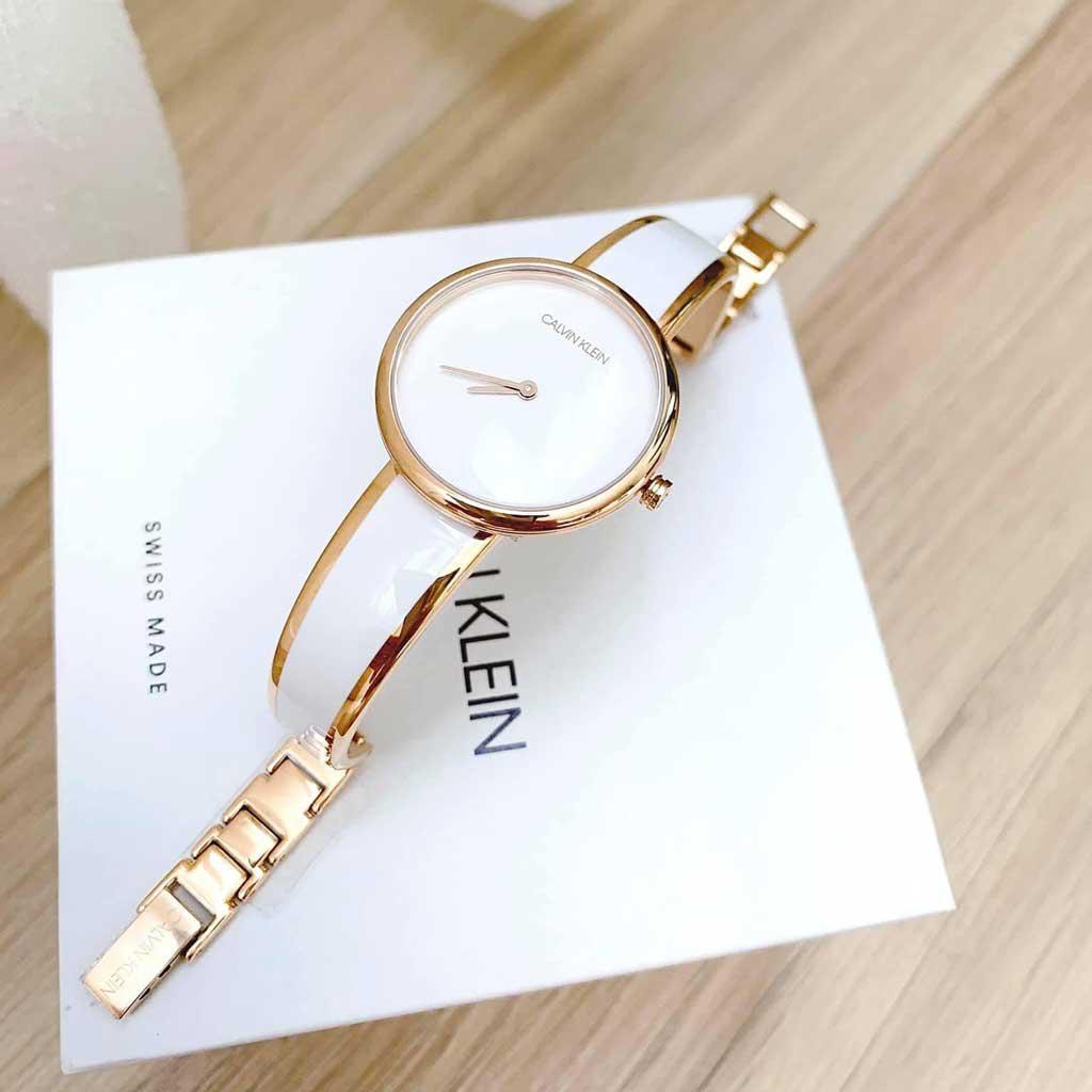  Shop Authentic Calvin Klein Seduce White Dial Two Tone Steel Strap Watch for Women - K4E2N616 - Luxxuri