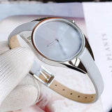  Shop Authentic Calvin Klein Rebel Grey Dial Grey Leather Strap Watch for Women - K8P231Q4 - Luxxuri