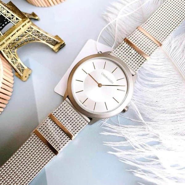  Shop Authentic Calvin Klein Minimal Silver Dial Silver Mesh Strap Watch For Men - K3M521Y6 - Luxxuri