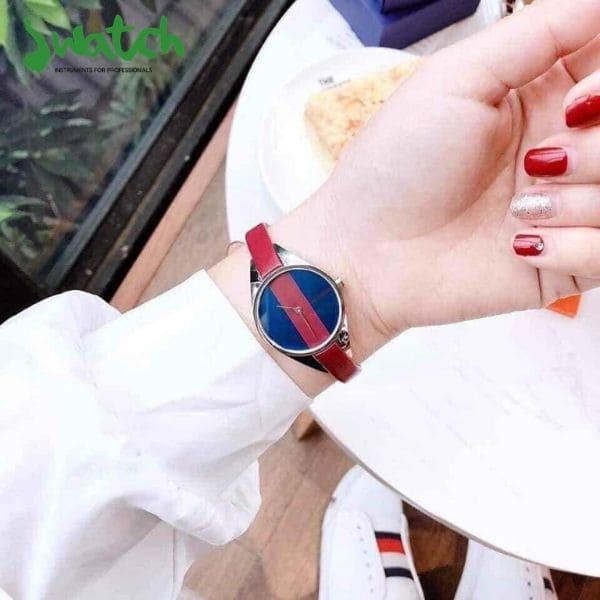  Shop Authentic Calvin Klein Rebel Blue Maroon Dial Maroon Leather Strap Watch for Women - K8P231UN - Luxxuri