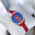  Shop Authentic Calvin Klein Rebel Blue Maroon Dial Maroon Leather Strap Watch for Women - K8P231UN - Luxxuri