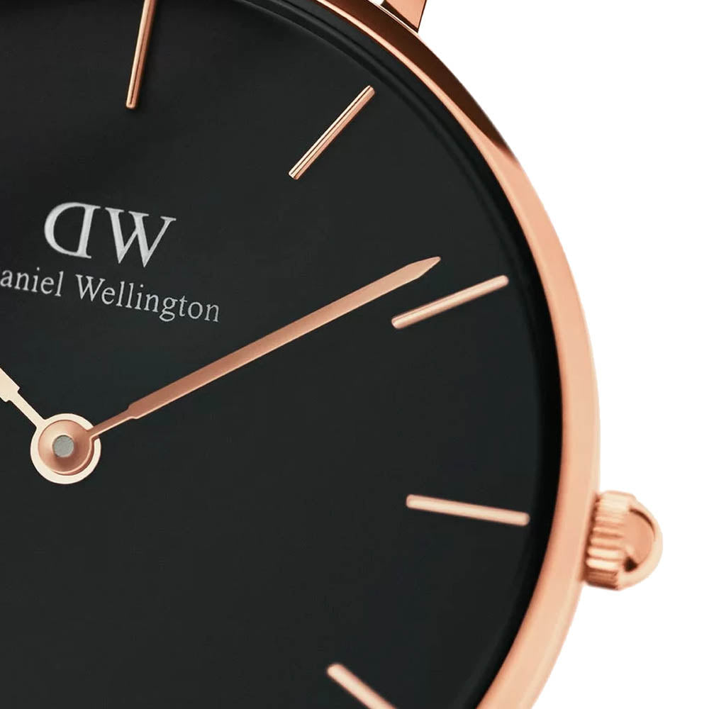  Shop Authentic Daniel Wellington Classic Petite York Black Dial Brown Leather Strap Watch For Women - DW00100170 - Luxxuri