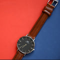  Shop Authentic Daniel Wellington Classic Petite St Mawes Black Dial Brown Leather Strap Watch For Women - DW00100181 - Luxxuri