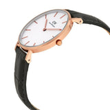  Shop Authentic Daniel Wellington Classic Petite Reading White Dial Black Leather Strap Watch For Women - DW00100229 - Luxxuri