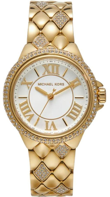  Shop Authentic Michael Kors Camile Analog White Dial Gold Steel Strap Watch for Women - MK4801 - Luxxuri