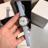  Shop Authentic Emporio Armani White Dial Light Blue Leather Strap Watch For Women - AR11002 - Luxxuri