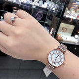  Shop Authentic Emporio Armani Gianni T Bar Mother of Pearl Rose Gold Stainless Steel Strap Watch For Women - AR1909 - Luxxuri