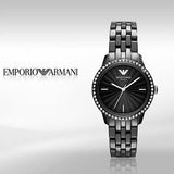  Shop Authentic Emporio Armani Crystal Ceramica Black Dial Black Steel Strap Watch For Women - AR1478 - Luxxuri