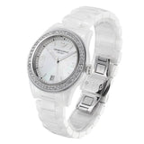  Shop Authentic Emporio Armani Ceramica White Mother of Pearl Dial Stainless Steel Strap Watch For Women - AR1426 - Luxxuri