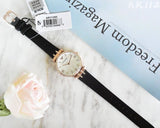  Shop Authentic Emporio Armani Gianni T-Bar Mother of Pearl Dial Black Leather Strap Watch For Women - AR11295 - Luxxuri