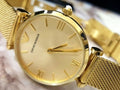  Shop Authentic Emporio Armani Retro Gold Dial Gold Mesh Bracelet Watch For Women - AR1957 - Luxxuri