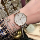 Shop Authentic Emporio Armani Gianni T-Bar Silver Dial Two Tone Steel Strap Watch For Women - AR11293 - Luxxuri