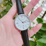  Shop Authentic Fossil Jacqueline Quartz White Dial Black Leather Strap Watch for Women - ES3972 - Luxxuri